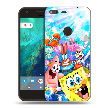 Силиконовый чехол на Google Pixel с принтом спанчбоб спанч боб Силиконовый чехол на Google Pixel с принтом спанчбоб спанч боб