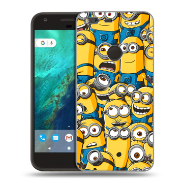 Силиконовый чехол на Google Pixel с принтом Миньоны Силиконовый чехол на Google Pixel с принтом Миньоны