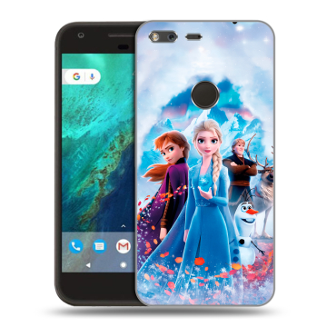 Силиконовый чехол на Google Pixel с принтом Холодное сердце Frozen Силиконовый чехол на Google Pixel с принтом Холодное сердце Frozen
