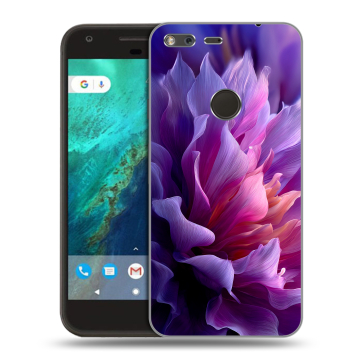 Силиконовый чехол на Google Pixel с принтом женский цветы Силиконовый чехол на Google Pixel с принтом женский цветы