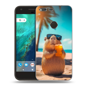 Силиконовый чехол на Google Pixel с принтом Капибара Силиконовый чехол на Google Pixel с принтом Капибара