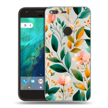 Силиконовый чехол на Google Pixel с принтом Цветы паттерн