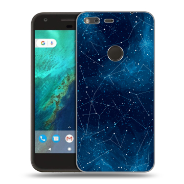 Силиконовый чехол на Google Pixel с принтом Космос звезды
