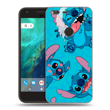 Силиконовый чехол на Google Pixel с принтом Лило и Стич Силиконовый чехол на Google Pixel с принтом Лило и Стич