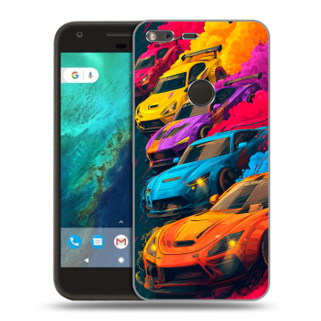 Силиконовый чехол на Google Pixel с принтом Тачки