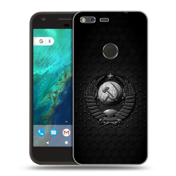 Силиконовый чехол на Google Pixel с принтом Герб Флаг СССР Силиконовый чехол на Google Pixel с принтом Герб Флаг СССР