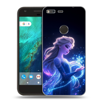 Силиконовый чехол на Google Pixel с принтом Холодное сердце Frozen Силиконовый чехол на Google Pixel с принтом Холодное сердце Frozen