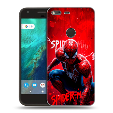 Силиконовый чехол на Google Pixel с принтом Spiderman Человек паук Силиконовый чехол на Google Pixel с принтом Spiderman Человек паук