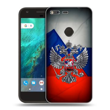 Силиконовый чехол на Google Pixel с принтом Флаг России Силиконовый чехол на Google Pixel с принтом Флаг России