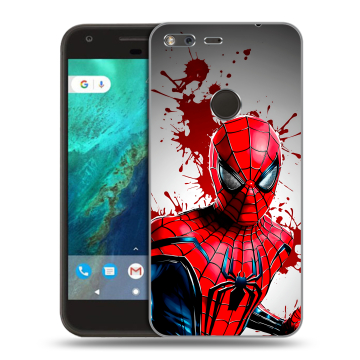 Силиконовый чехол на Google Pixel с принтом Spiderman Человек паук Силиконовый чехол на Google Pixel с принтом Spiderman Человек паук