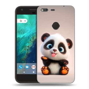 Силиконовый чехол на Google Pixel с принтом милая панда Силиконовый чехол на Google Pixel с принтом милая панда