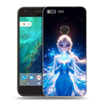 Силиконовый чехол на Google Pixel с принтом Холодное сердце Frozen Силиконовый чехол на Google Pixel с принтом Холодное сердце Frozen