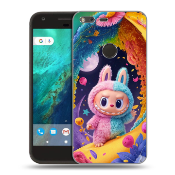 Силиконовый чехол на Google Pixel с принтом Labubu Лабубу