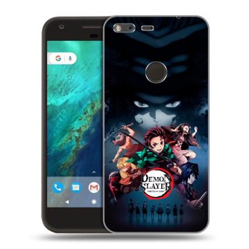Силиконовый чехол на Google Pixel с принтом Demon Slayer Клинок рассекающий демонов
