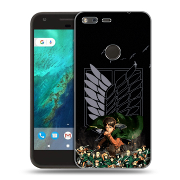Силиконовый чехол на Google Pixel с принтом Атака титанов Силиконовый чехол на Google Pixel с принтом Атака титанов