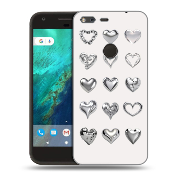 Силиконовый чехол на Google Pixel с принтом Y2K сердечки Силиконовый чехол на Google Pixel с принтом Y2K сердечки