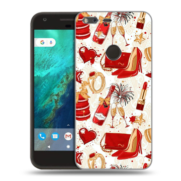 Силиконовый чехол на Google Pixel с принтом Новый год
