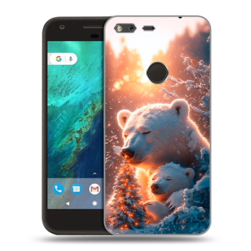 Силиконовый чехол на Google Pixel с принтом Новый год Силиконовый чехол на Google Pixel с принтом Новый год