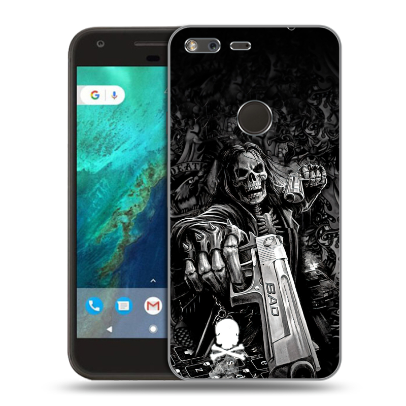Силиконовый чехол на Google Pixel с принтом Скелет Силиконовый чехол на Google Pixel с принтом Скелет