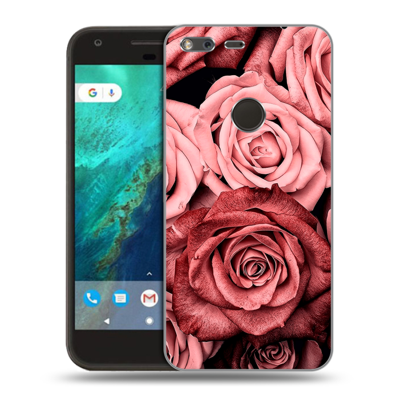 Силиконовый чехол на Google Pixel с принтом Цветы розы Силиконовый чехол на Google Pixel с принтом Цветы розы