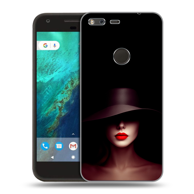 Силиконовый чехол на Google Pixel с принтом Девушка в шляпе Силиконовый чехол на Google Pixel с принтом Девушка в шляпе