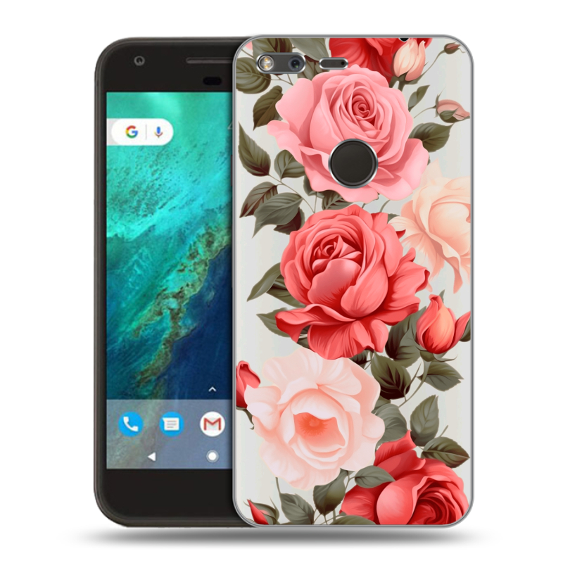 Силиконовый чехол на Google Pixel с принтом Розы Силиконовый чехол на Google Pixel с принтом Розы