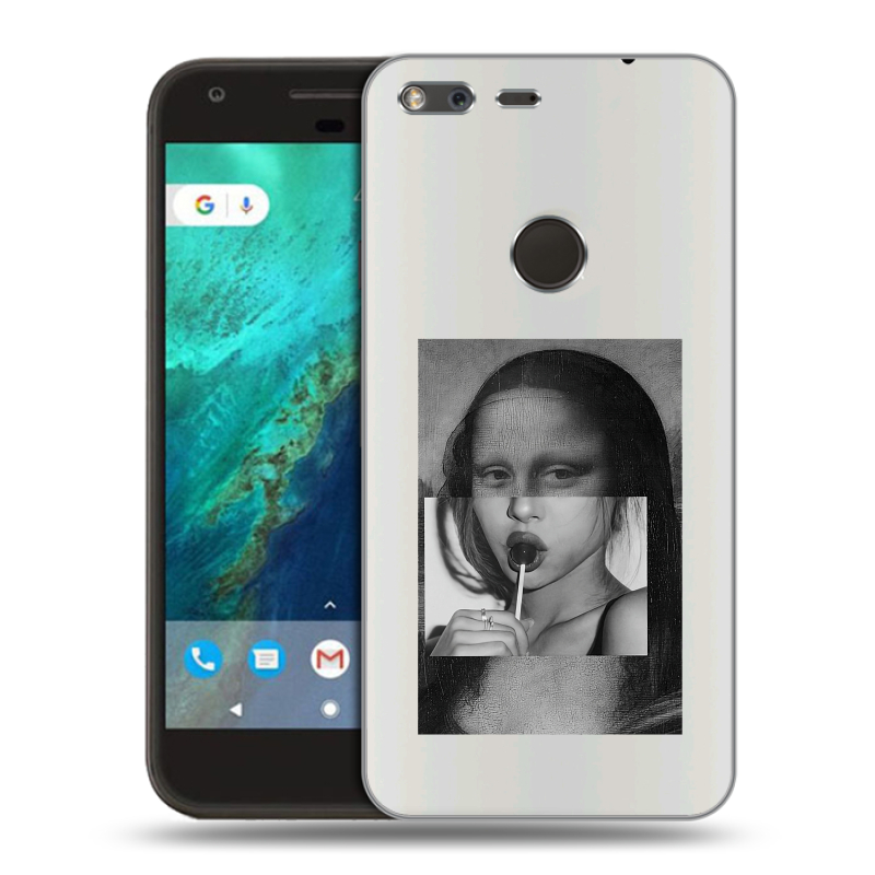 Силиконовый чехол на Google Pixel с принтом Мона Лиза Силиконовый чехол на Google Pixel с принтом Мона Лиза