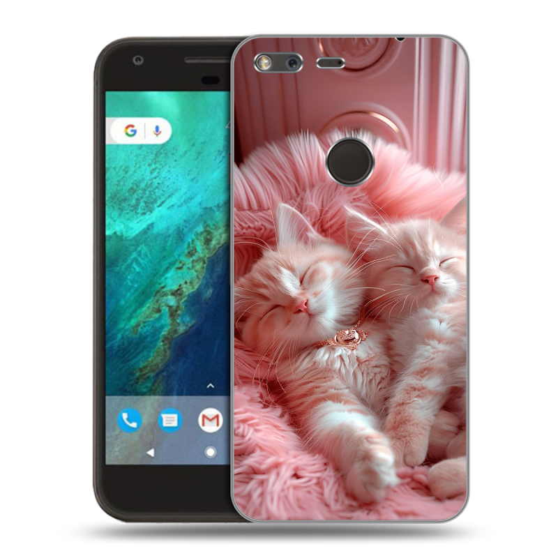 Пластиковый чехол на Google Pixel с принтом котята котики Пластиковый чехол на Google Pixel с принтом котята котики
