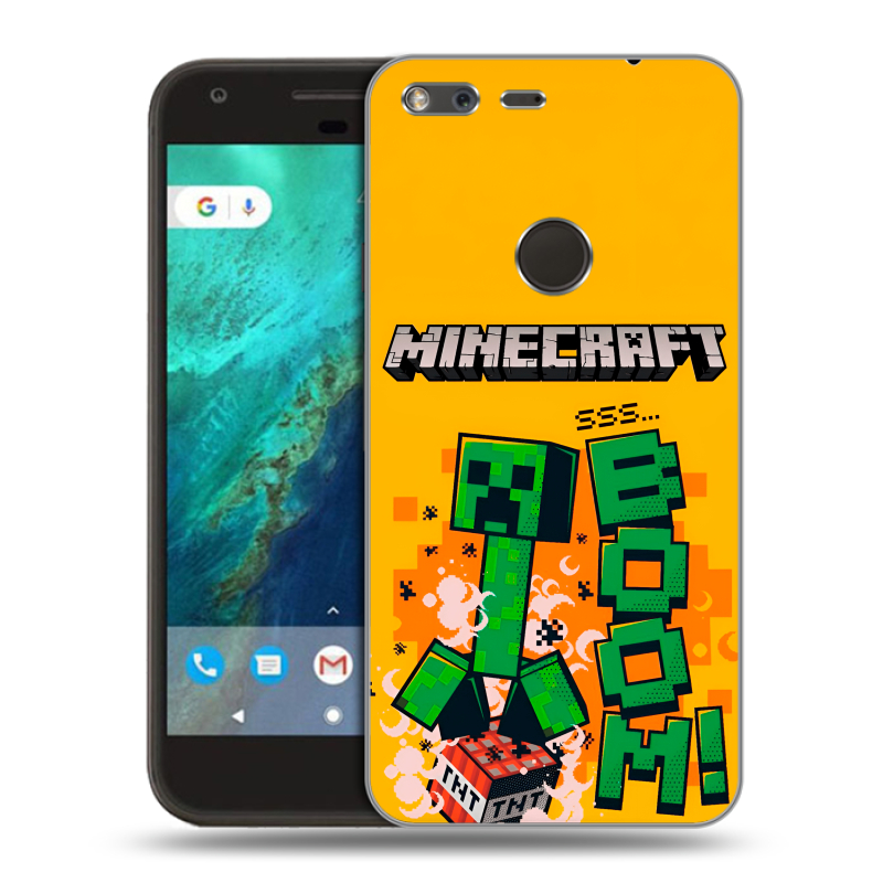 Силиконовый чехол на Google Pixel с принтом Майнкрафт Minecraft Силиконовый чехол на Google Pixel с принтом Майнкрафт Minecraft