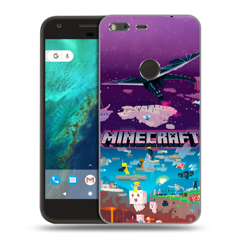 Пластиковый чехол на Google Pixel с принтом Майнкрафт Minecraft Пластиковый чехол на Google Pixel с принтом Майнкрафт Minecraft