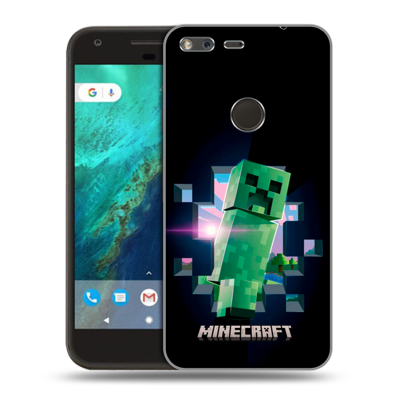 Силиконовый чехол на Google Pixel с принтом Майнкрафт Minecraft Силиконовый чехол на Google Pixel с принтом Майнкрафт Minecraft
