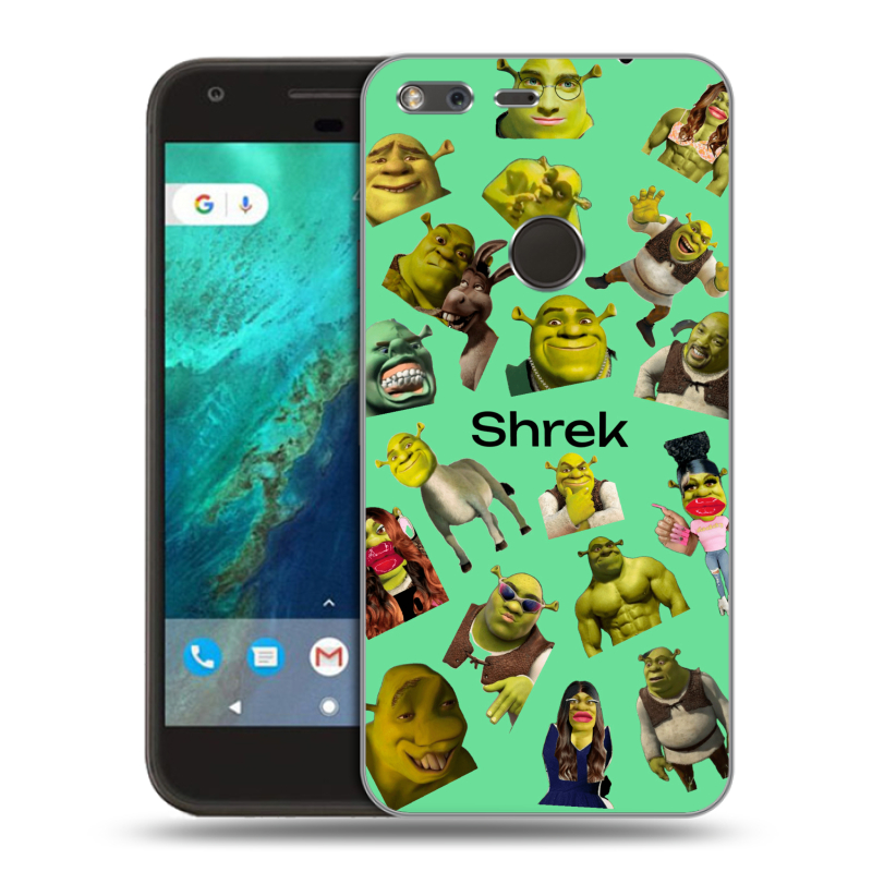 Силиконовый чехол на Google Pixel с принтом Шрек Shrek Силиконовый чехол на Google Pixel с принтом Шрек Shrek