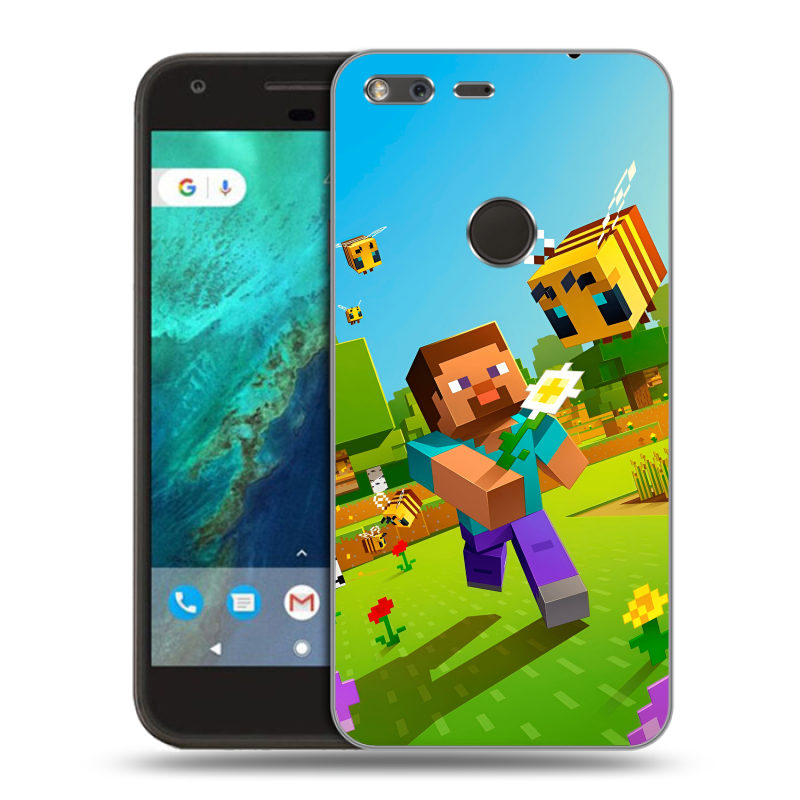 Силиконовый чехол на Google Pixel с принтом Майнкрафт Minecraft Силиконовый чехол на Google Pixel с принтом Майнкрафт Minecraft