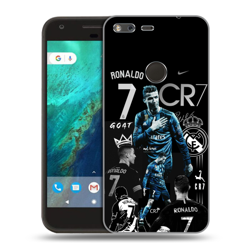 Силиконовый чехол на Google Pixel с принтом Реал Роналдо Силиконовый чехол на Google Pixel с принтом Реал Роналдо