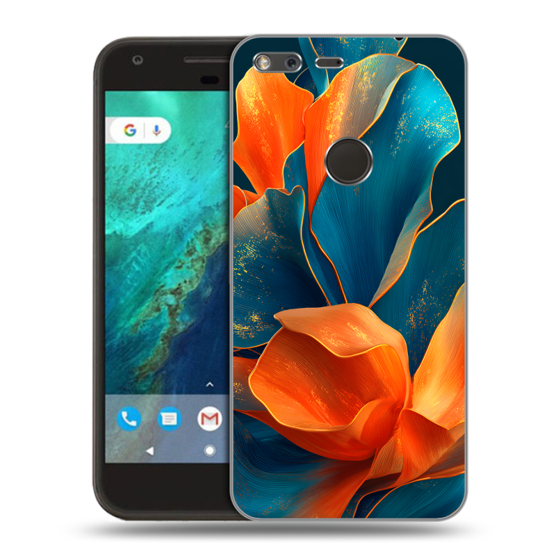 Пластиковый чехол на Google Pixel с принтом Цветы Пластиковый чехол на Google Pixel с принтом Цветы
