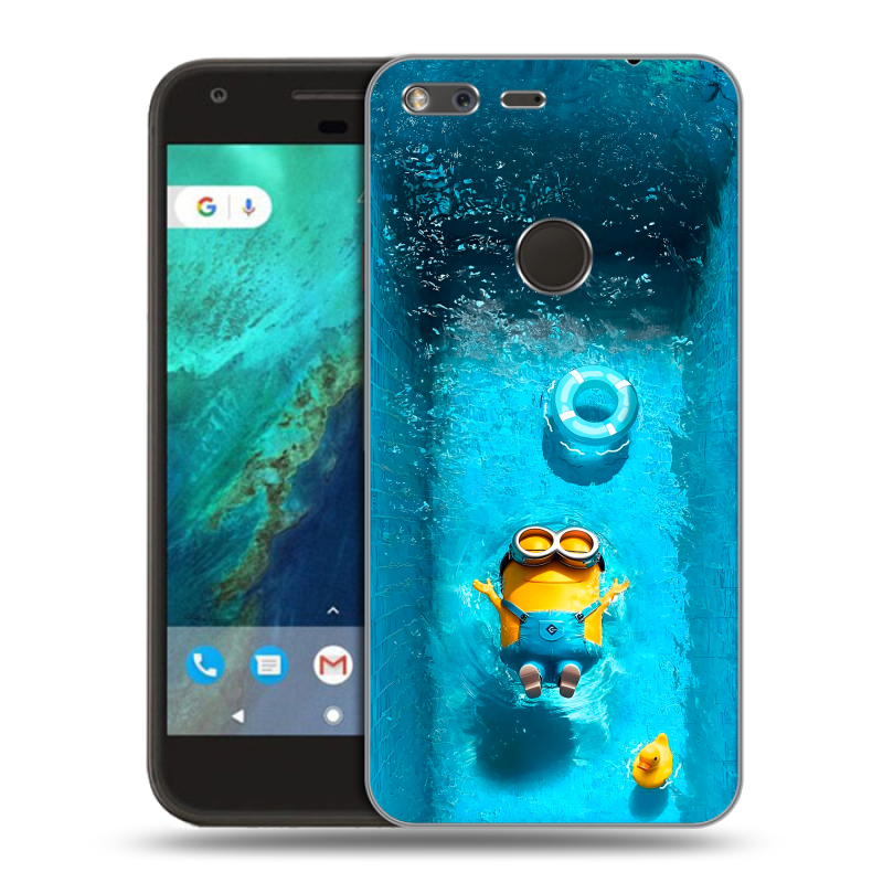Силиконовый чехол на Google Pixel с принтом Миньоны Силиконовый чехол на Google Pixel с принтом Миньоны