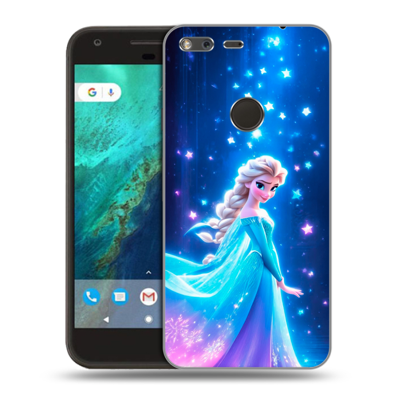 Пластиковый чехол на Google Pixel с принтом Холодное сердце Frozen Пластиковый чехол на Google Pixel с принтом Холодное сердце Frozen