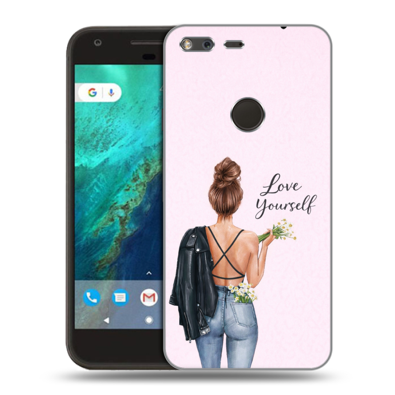 Пластиковый чехол на Google Pixel с принтом женский Пластиковый чехол на Google Pixel с принтом женский