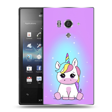 Пластиковый чехол на Sony Xperia acro S с принтом Единорог Пластиковый чехол на Sony Xperia acro S с принтом Единорог
