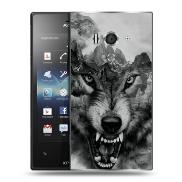 Пластиковый чехол на Sony Xperia acro S с принтом Волк Пластиковый чехол на Sony Xperia acro S с принтом Волк