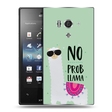 Пластиковый чехол на Sony Xperia acro S с принтом Лама Пластиковый чехол на Sony Xperia acro S с принтом Лама