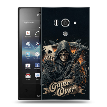 Пластиковый чехол на Sony Xperia acro S с принтом Скелет карты Пластиковый чехол на Sony Xperia acro S с принтом Скелет карты