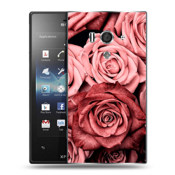 Пластиковый чехол на Sony Xperia acro S с принтом Цветы розы Пластиковый чехол на Sony Xperia acro S с принтом Цветы розы
