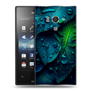 Пластиковый чехол на Sony Xperia acro S с принтом Листья Пластиковый чехол на Sony Xperia acro S с принтом Листья