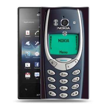 Пластиковый чехол на Sony Xperia acro S с принтом Старый телефон Пластиковый чехол на Sony Xperia acro S с принтом Старый телефон