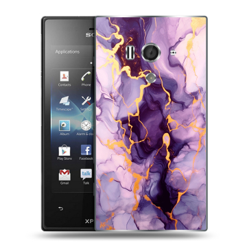 Пластиковый чехол на Sony Xperia acro S с принтом Мрамор