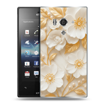 Пластиковый чехол на Sony Xperia acro S с принтом Цветы