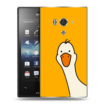 Пластиковый чехол на Sony Xperia acro S с принтом Утка
