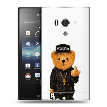 Пластиковый чехол на Sony Xperia acro S с принтом Мишка