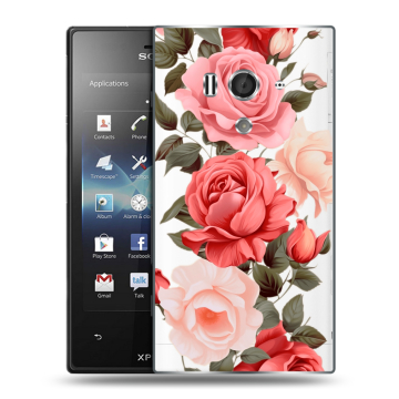 Пластиковый чехол на Sony Xperia acro S с принтом Розы